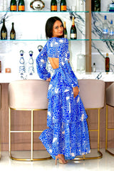 Miami Beach Blue Cutout Maxi Dress | Social Girls Miami