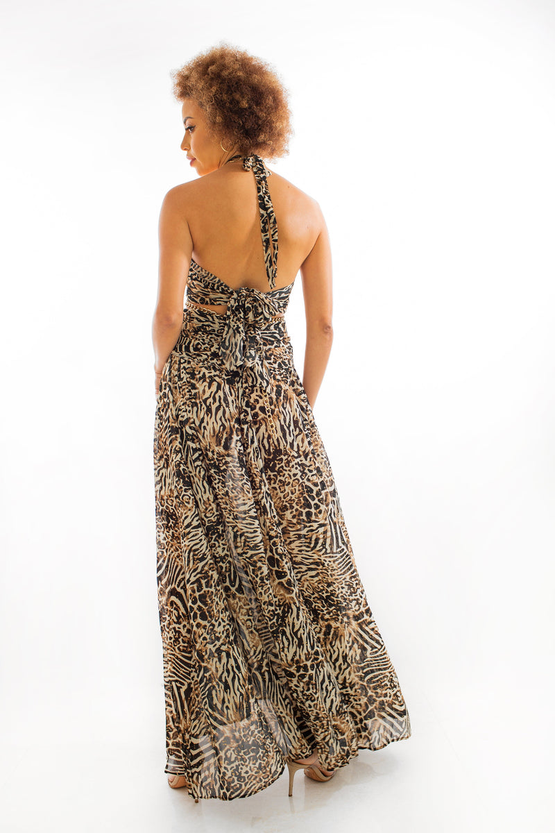 Wynwood Leopard Cutout Maxi Dress | Social Girls Miami