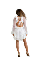 Tulum Cutout White Mini Dress | Social Girls Miami