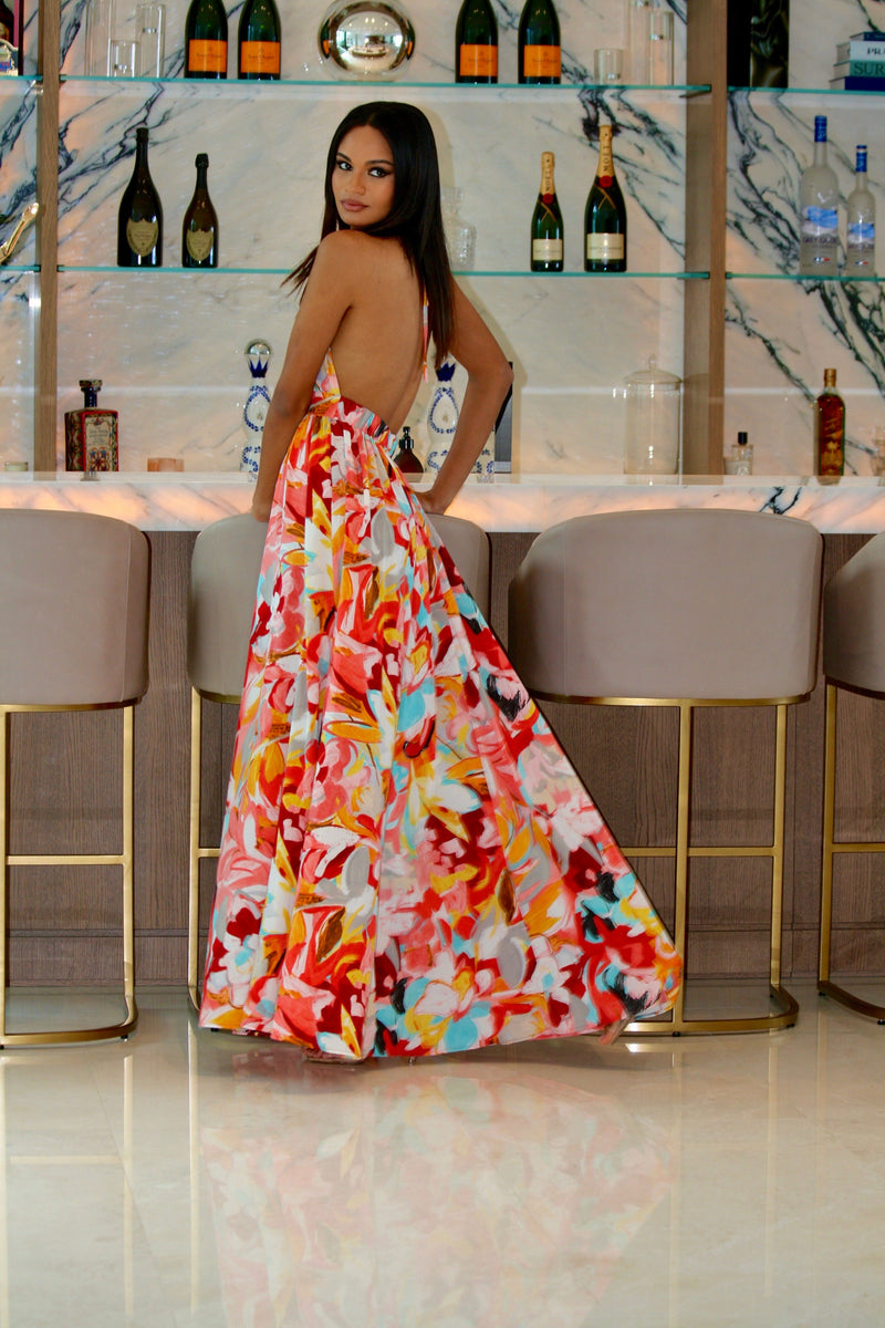 Di Lido Island Maxi Multicolor dress | Social Girls Miami